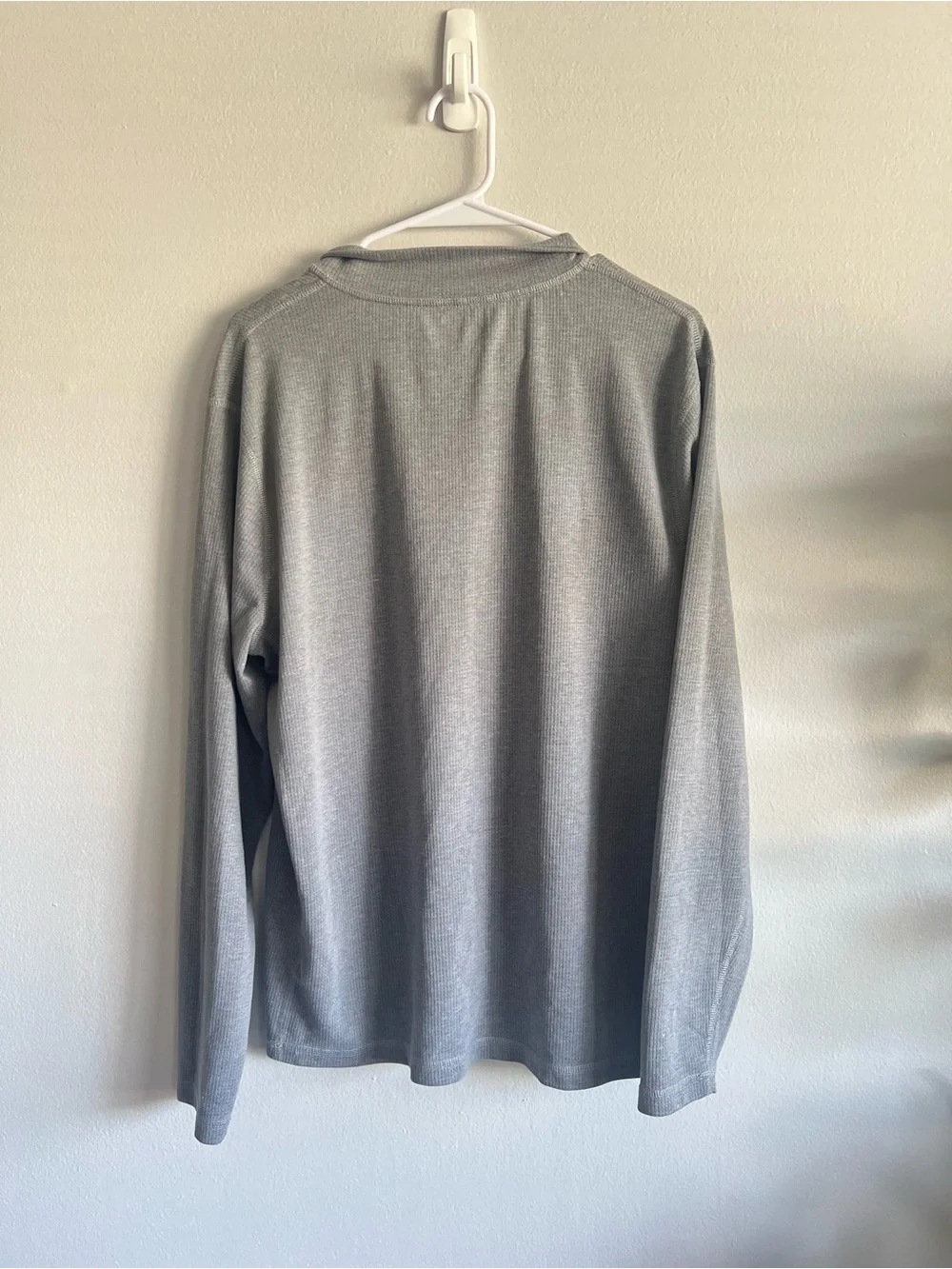 J.Crew Performance Quarter Zip Pullover Gray Knit Long Sleeve Men's L